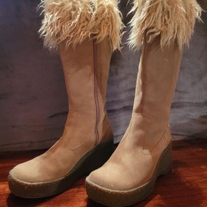 Bongo Women's platform boots with fake fur